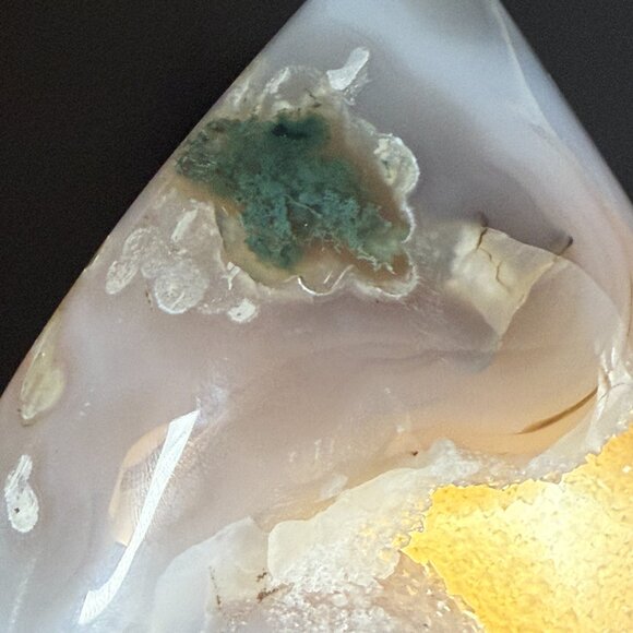 Rare Moss Agate Tear Drop Druzy Crystal 6lbs 5oz Earth Land Water Natural Geode - Picture 14 of 14